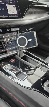 Preview: RS-Mount,fahrzeugspezifischer Handyhalter passend für Audi Etron GT Ablagefach, Made in Germany