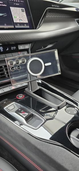 RS-Mount,fahrzeugspezifischer Handyhalter passend für Audi Etron GT Ablagefach, Made in Germany